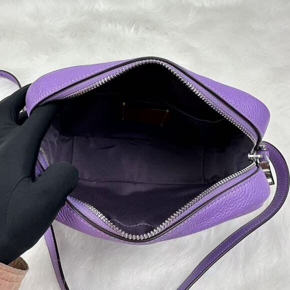 Coach Jamie Crossbody Camera Bag In Leather/Silver/Iris CR110 NWT - Picture 8 of 12